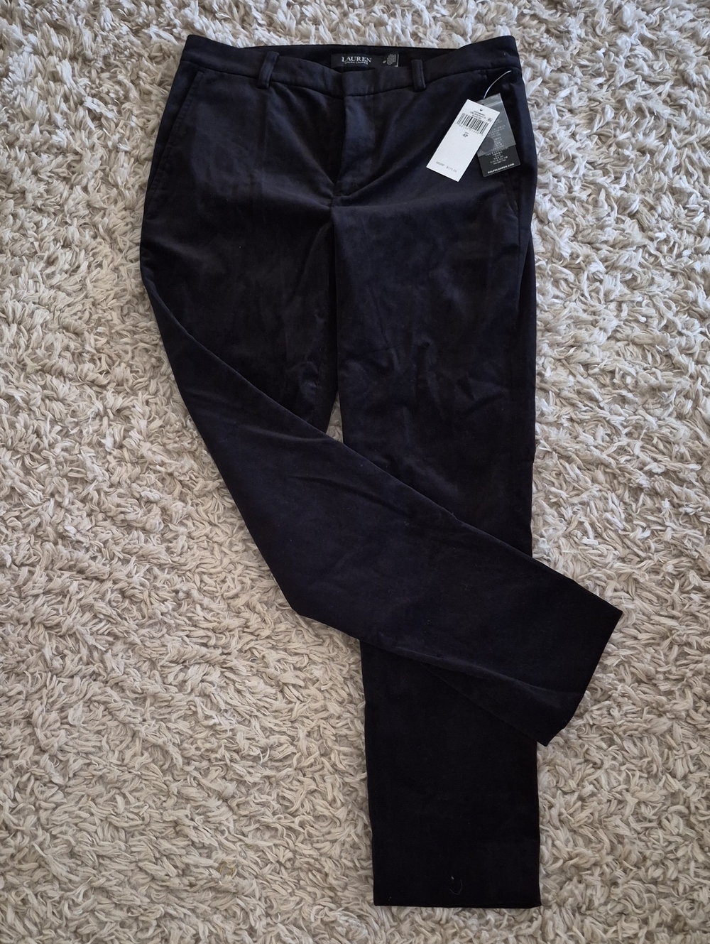 Lauren Ralph Lauren Black Straight-Leg Dress Pants